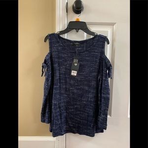 Lucky brand cold shoulder knit tee